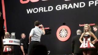 PDC Darts World Grand Prix 2010  Simon Whitlock amp Paul Nicholson Entrances amp Start of Game [upl. by Dorman]