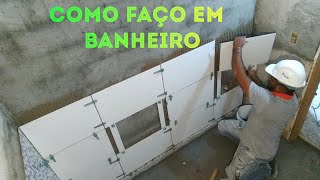 INÍCIO DO REVESTIMENTO EM BANHEIRO  COMO EU FAÇO [upl. by Plumbo]