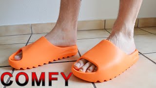 Yeezy Slide Enflame Orange Mall Pickup  How To Cop Yeezy Slides From Foot Locker FLX Points [upl. by Eiluj]