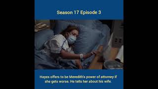 Hayes offers to be Merediths power of attorney season 17 Episode 3 [upl. by Glad894]