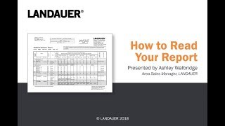 How to Read Your Dosimetry Report from LANDAUER [upl. by Nnaycnan89]