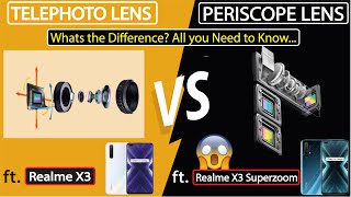 Periscope Lens VS Telephoto Lens 🤔 Ft Realme X3 amp X3 Superzoom  Which lens is better ⚡ Explained [upl. by Atalya]