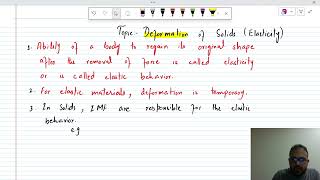 Lesson 1 Deformation of solids [upl. by Enitsej]