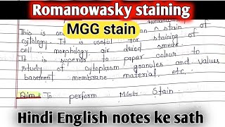 May grunwald giemsa staining procedure  romanowasky stain  Mgg stain procedure [upl. by Yelahs]