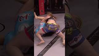 Tonya Evinger defends bantamweight title with rear naked choke win mma sports submission [upl. by Mcgrath]