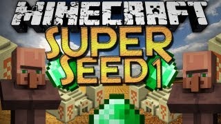 Minecraft SUPER Seed  5 Temples 4 Villages 3 Spawners and More [upl. by Dasie]