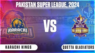 🔴 Live Karachi Kings Vs Quetta Gladiators Live – Match 16  KAR vs QUE Live  Pakistan Super League [upl. by Schulein603]