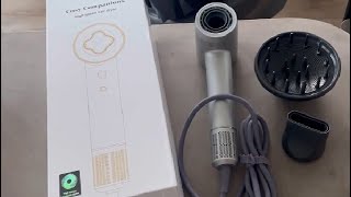 Hair Dryer 150000 RPM High Speed Brushless Motor Negative Ionic Blow Dryer Review [upl. by Jillie]