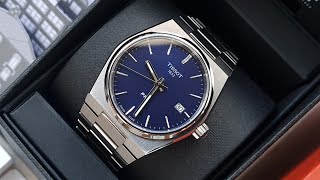 Review Tissot PRX 35mm Quartz Movement Blue Dial [upl. by Acinoj]