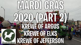 Mardi Gras 2020 Part 2 of 2  Krewe of Argus Elks amp Jefferson  Metairie New Orleans Louisiana [upl. by Tommie]