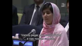 Malala Yousafzai faz discurso na ONU por educação [upl. by Lucania325]