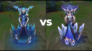 Porcelain Lissandra vs Prestige Porcelain Lissandra Skin Comparison  League of Legends [upl. by Ashwell]