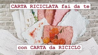 Come RICICLARE la CARTA  lavoretti fai da te  riciclo creativo tutorial 45 [upl. by Maletta]