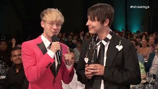 Sam and Colby Accept Unscripted Series  2023 Streamy Awards [upl. by Yrac]