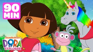 Doras Most Daring Rescues w Boots 💥 90 Minutes  Dora the Explorer  Dora amp Friends [upl. by Reisch]