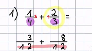 Ungleichnamige Brüche addieren Übung [upl. by Ennaharas20]