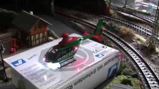 H0 Scale 187 Modellhubschrauber mit Beleuchtung [upl. by Neils]