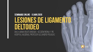 Lesiones ligamento deltoideo  Dra Brenda Rosito  Webinar Lesiones Traumáticas en Tobillo y Pie [upl. by Danielle]