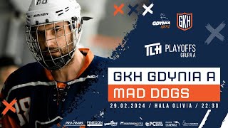 GKH Gdynia A  Mad Dogs Sopot 🏆 Trójmiejska Liga Hokeja gr A 🏆 1 mecz półfinałowy PlayOff 2024 [upl. by Nanreh]