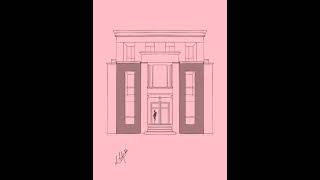 How to Draw Neoclassical Architecture with Procreate [upl. by Ennaylloh]