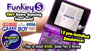 FunKey S  Smallest Retro Handheld Review and How to Setup MAME [upl. by Atilem]