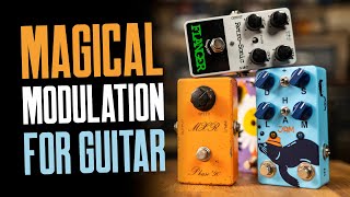 Guitar Modulation Effects In A Band Jam Phaser Flanger Vibe Tremolo amp Vibrato [upl. by Hillinck363]