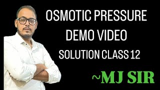 OSMOTIC PRESSURE DEMO VIDEO [upl. by Ika923]