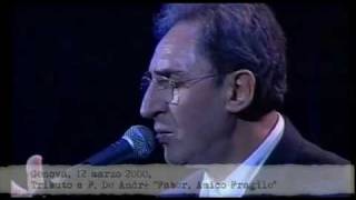 Battiato canta De Andrè e si commuove  Genova 12032000 [upl. by Magdau]