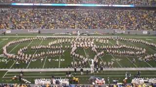 WVU 2009 Marching Band amp Drumline Halftime show vs Marshall [upl. by Silvers903]