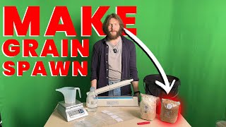 How To Make Grain Spawn For Mushroom Growing in 30 minutes  EASY METHOD [upl. by Tnomal]