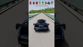 Super Heros Cars Vs Broken Bridge 😂❌😱 BeamNGDrive shorts beamngdrive [upl. by Slohcin76]