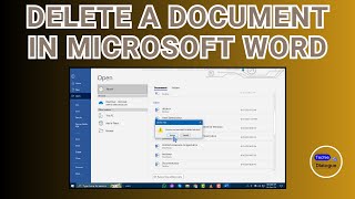 How to Delete a Document in Microsoft Word [upl. by Hazem]