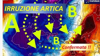 METEO  DA MARTEDÌ’ AFFLUSSI ARTICI VERSO IL MEDITERRANEO ANALISI TRAIETTORIE [upl. by Heddy]