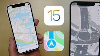 iOS 15 The Redesigned Apple Maps First Look amp Changes [upl. by Amocat834]