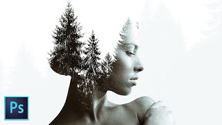 EASY Double Exposure  Photoshop Tutorial [upl. by Zweig]