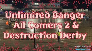 Unlimited Banger All Comers 2 amp Destruction Derby 101223 Kings Lynn [upl. by Annoirb]