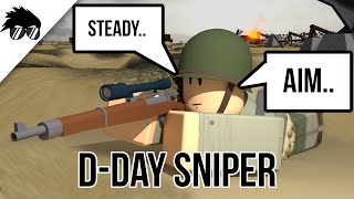 Winning D Day Only with a Sniper  Roblox [upl. by Eltsyrc]