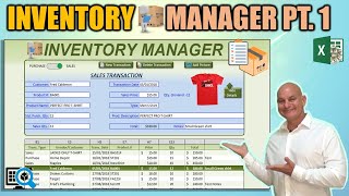 Create This AMAZING Excel Application that Tracks Purchases Sales AND Inventory Part 1 [upl. by Nnyrb]