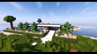 Une maison moderne sur le bord de la mer dans Minecraft [upl. by Lasky767]