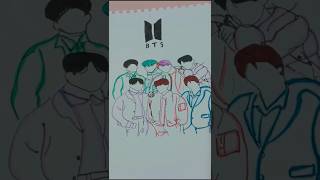 If you are BTS Army then comment below purple heart 💜shorts btsarmy btsdrawings btsmember [upl. by Anadal632]