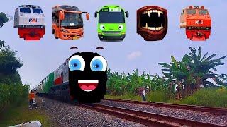 Mari Bermain Tebak Gambar Kereta Api Lucu CC203 Bus Pariwisata Rogi Train Eater CC201 Red n Blue [upl. by Hnacogn]