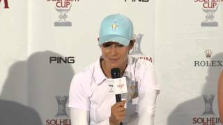 European Team PreTournament Interview at the 2013 Solheim Cup [upl. by Nirra274]