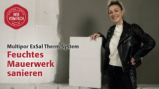 Feuchtes Mauerwerk sanieren  Multipor ExSal Therm System [upl. by Nnylekoorb]