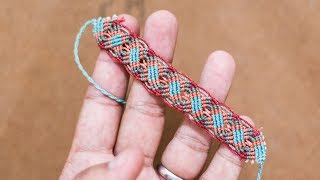 Pulsera macrame paso a paso  pulseras de hilo hancha  easy bracelet macrame [upl. by Annekahs]