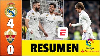 REAL MADRID GOLEÓ Se acerca al BARCELONA Doblete de BENZEMA GOLAZOS de MODRIC y ASENSIO  La Liga [upl. by Appolonia]