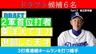 【ドラフト候補】大学野球部を退部した逸材に、二軍首位打者もいる独立リーグ野手 [upl. by Newkirk]