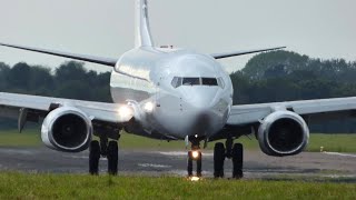 AirExplore B737800 Landing at Norwich Airport RWY 27 [upl. by Charteris]