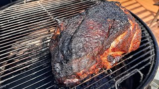 Smoked Pork Butt Weber Onlyfire Firebox [upl. by Glarum932]