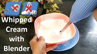 How to make Whipped Cream with Hand blender  Cream Whipped kaise kare  tips and tricks [upl. by Sayette916]