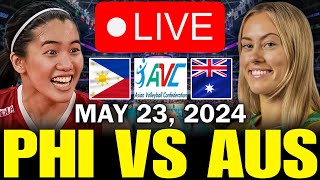 PHILIPPINES VS AUSTRALIA 🔴LIVE NOW  MAY 23 2024  AVC CHALLENGE CUP 2024 avclive2024 [upl. by Mharba]